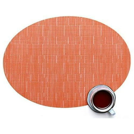 

Woven Pvc Plain Color Placemats Washable Heat Insulation Non-Slip Table Mats For Home Kitchen And Dining Room Home Decor
