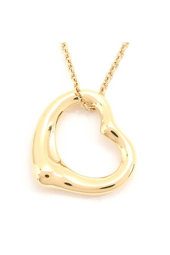 Pre-Owned Tiffany Elsa Peretti Women's Heart Pendant Necklace in Yellow Gold 750YG (Good)