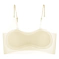 thumbnail image 2 of akafmk Girls Padded Bras Silk Spahetti Straps Seamless Soft Training Bra for Growing Girls 7-13 Years, 2 of 5