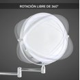 thumbnail image 4 of JZZB Espejo de Tocador de Maquillaje Iluminado Montado en la Pared de 8.5 Pulgadas,Espejo de Aumento Double Sided 1X/5X,Luces LED Regulables,3 Modos de Color,Carga USB,Brazo Plegable, 360&deg; Rot, 4 of 9