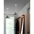 thumbnail image 4 of FSLiving Wireless USB Charging Battery Run Dimmable Remote Control Low-Voltage 5V LED Pendant Lighting Vintage Design Gray Metal Light Fixture for Laundry Dorm Bedroom Easy to Install-1 Light, 4 of 6
