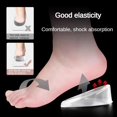 thumbnail image 3 of 1CM 3CM Invisible Height Increase Insoles Silicone Gel Heel Lifting Inserts Transparent Foot Care Protector Elastic Shoe Inserts Women1cm, 3 of 6
