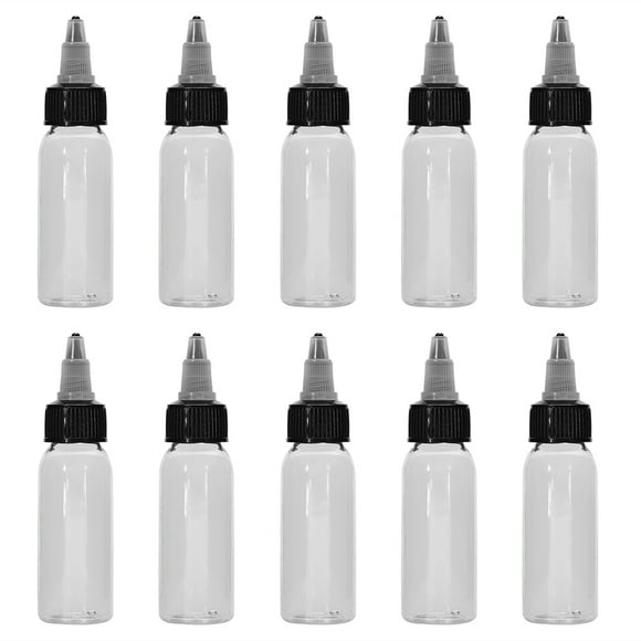 30ml New White Twist Cap Empty Plastic Tattoo Ink Pigment Clear transparent Bottle(10Pcs)