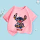 thumbnail image 3 of Camiseta de algodón con estampado de dibujos animados para niños y niñas de 1 a 9 años, ropa de verano para niños, camisetas de manga corta con cuello redondo de Disney, 3 of 5