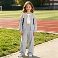 thumbnail image 7 of Gunia Sweatpants For Teen Girls Joggers School Uniformss Baggy Wide Leg Sweat Pants Sweatpants Elastic Waist Joggers Pants Preppy Clothes For Kids Athletic Pants Grey 15-16 Years, 7 of 7