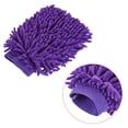 thumbnail image 5 of Uxcell Large Double-Side Microfiber Soft Chenille Dusting Wash Mitten Purple, 5 of 5