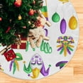 thumbnail image 5 of GZHJMY Mardi Gras Christmas Tree Skirt, Tree Skirt for Holiday Party Home Christmas Day Ornaments, 47.2", 5 of 6