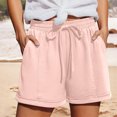 thumbnail image 2 of HKYNLAG Linen Shorts for Women Summer Drawstring Elastic Waist Shorts Dressy Casual with Pockets Boho Beach Shorts 2026 Pink 2XL, 2 of 5