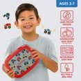 thumbnail image 3 of Bentgo Kids Prints Leak-Proof, 5-Compartment Bento-Style Kids Lunch Box - Ideal Portion Sizes for Ages 3-7, Durable, Drop-Proof, Dishwasher Safe, & Made with BPA-Free Materials (Trucks), 3 of 8