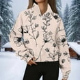 thumbnail image 2 of Lopecy-Sta Womens Tops Quarter Zip Up Sweatshirt for Women Pullover Long Sleeve Shirts Fall Outfits 2025 Loose Fit Leisure Loose Fashionable Top, 2 of 5
