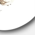 thumbnail image 3 of Designart 'Cotton Rose and Leaves With Robin Redbreast' Traditional Circle Metal Wall Art 11x11 - Disc of 11, 3 of 5