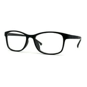 Kids Narrow Rectangle Horned Rim 100% Blue Light Flitering Computer Glasses All Black