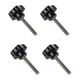 thumbnail image 1 of 4pcs M8 X 50mm Thread Replacement Star Hand Knob Tightening Screw Black Silver Tone, 1 of 3
