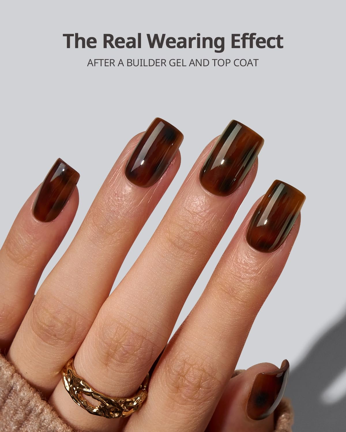 BTArtboxnails SOFTCOATTIPS Press On Nails - Tortoiseshell Almond Press On Nails Short, 96Pcs Salon Quality Soak Off Soft Gel Nail Tips in 16 Sizes