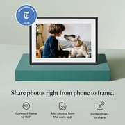 Carver Mat 10.1 Digital Picture Frame with Unlimited Storage - Gravel with White Mat
