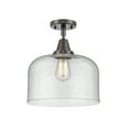 thumbnail image 4 of Innovations Lighting  Caden Bell - 1 Light 12" Flush Mount Oil Rubbed Bronze/Seedy, 4 of 5