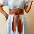 thumbnail image 7 of Skymirror Women Belt Imitation Leather Wide-Brimmed Design Retro Cinched Belt Dresses Coat Knotted Belt Versatile Accessory, 7 of 7