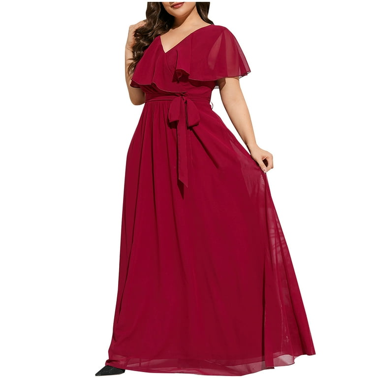 open lace back dress Paradise High Slit Red Chiffon Maxi Dress – The DressingRoom BVI main image 1