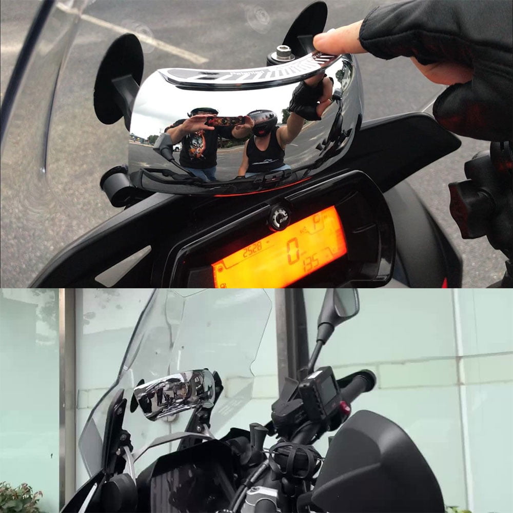 Toorise Aluminum Alloy Shockproof Motorcycle Rearview Mirror Handlebar Mirror 180 Degree Adjustable Safety Wide Visibility Blind Spot Mirror for Dirt Bikes Accessories