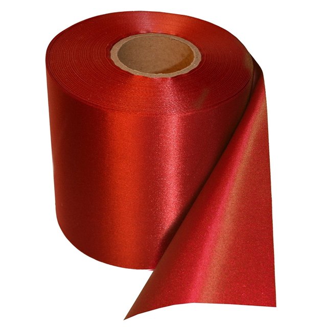 Wonder Clothing Grand Opening Ribbon 4 inch Wide 25 Yards Long Roll (Red)