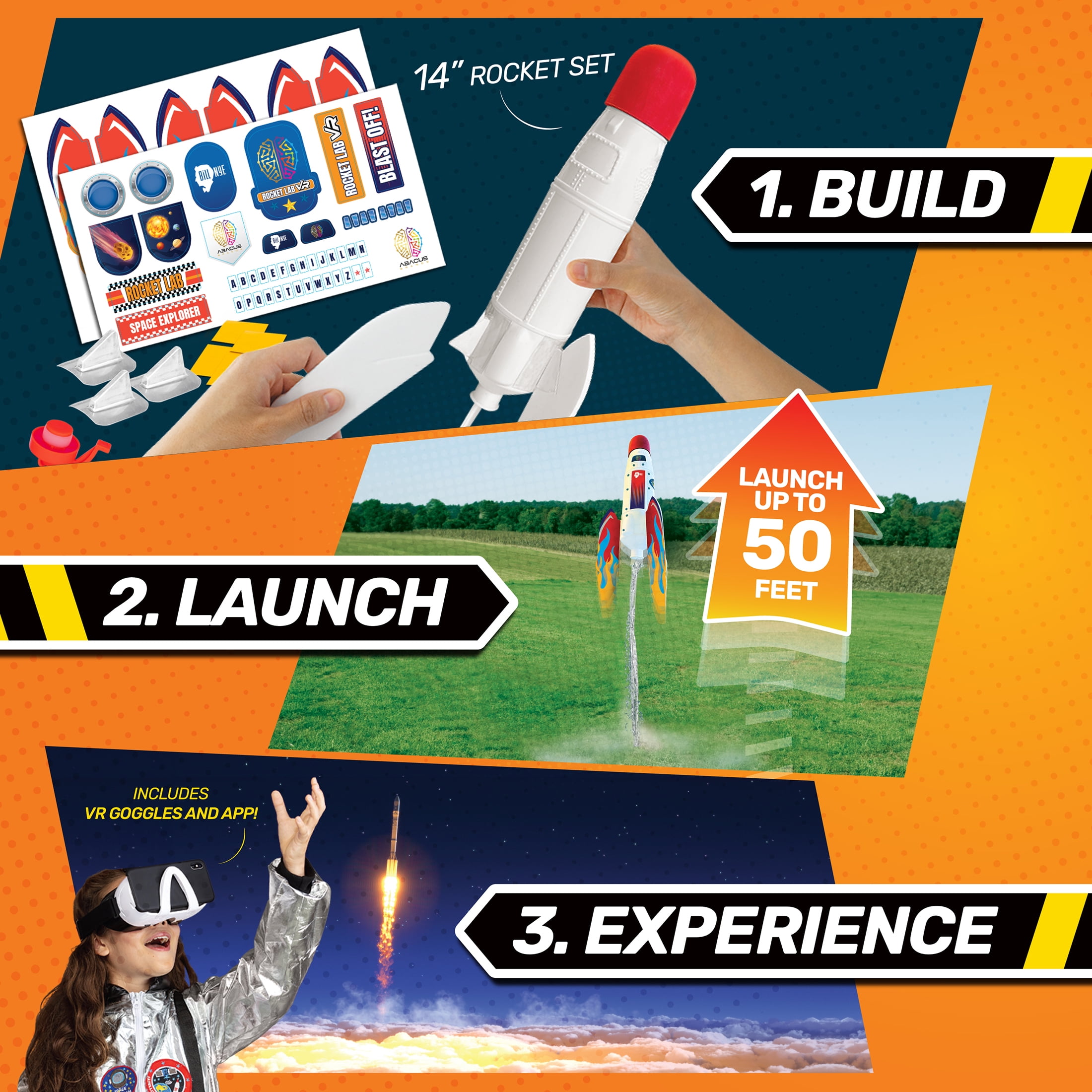 Abacus Brands Bill Nye Virtual Reality Rocket Lab Science Kit for