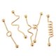 thumbnail image 4 of 5 X Charm Ear Stud Pendiente Oreja Accesorio de joyería para fiesta de Navidad Hugo  Pendiente Industrial Barbell, 4 of 10
