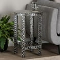 thumbnail image 2 of Elara Coastal Black and White Mother of Pearl Capiz Shell End Table$$Furniture, 2 of 9