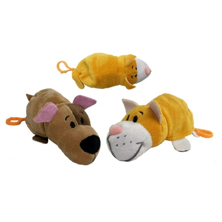 The Original FlipaZoo 5 inch Plush Toys with Clip, Sold Individually