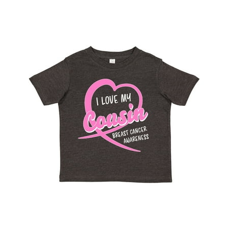 

Inktastic I Love My Cousin Breast Cancer Awareness Pink Ribbon Gift Toddler Boy or Toddler Girl T-Shirt