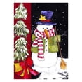 thumbnail image 1 of Toland Home Garden 109402 Sweeping Snowman 28 x 40 Inch Decorative, House Flag (28" x 40"), 1 of 1