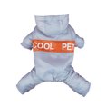 thumbnail image 6 of Letter Print Pet Jumpsuit - Retractable Hem, Color Matching, Hooded, Thickened, Windproof, Polyester, Four Leggings Pet Costume for Teddy, 6 of 8