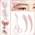 thumbnail image 2 of Set recortador de cejas de acero inoxidable, maquinilla curva para cejas, tijeras para cejas con peine, 2 of 6