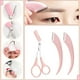 thumbnail image 2 of Set recortador de cejas de acero inoxidable, maquinilla curva para cejas, tijeras para cejas con peine, 2 of 6