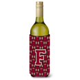 thumbnail image 1 of Letra F Fútbol Granate Y Botella De Vino Dorada Aislador De Bebidas Hugger Cj1078-Fliterk, 1 of 1