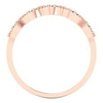 thumbnail image 5 of 0.1 ct Brilliant Round Cut Natural Sky Blue Topaz 14k Rose Gold Stackable Band SZ 7, 5 of 6