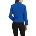 thumbnail image 3 of INSPIRE CHIC Women's Blazer Open Front Wear-to-Work Summer Crop Suit Jacket L Royal Blue-Solid, 3 of 6