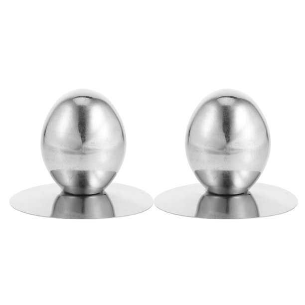 2 pomos de repuesto para tapas de ollas, sartenes y otros utensilios de cocina, color plata.