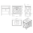 thumbnail image 2 of 60- Inch Single Sink Bathroom vanity With Black Wood Counter  Color Gray - Laviva, 2 of 2