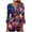 Multicolor Plus Size Blouse for Women_g, variant on CYMMPU Loose Fit Button V Neck Flare Sleeve Spring Tops Floral Printed Tunic Tops 3/4 Sleeve Fall Trendy Shirts Blouses for Women Dressy Casual Empire Waist A Line T-Shirts Multicolor XL