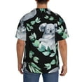 thumbnail image 5 of Gaeub Cartoon Koala Bear Men's Lapel Short Sleeve Shirt, Relaxed Fit Shirt, Soft and Breathable for Outdoors Party Travel - X-Large, 5 of 7