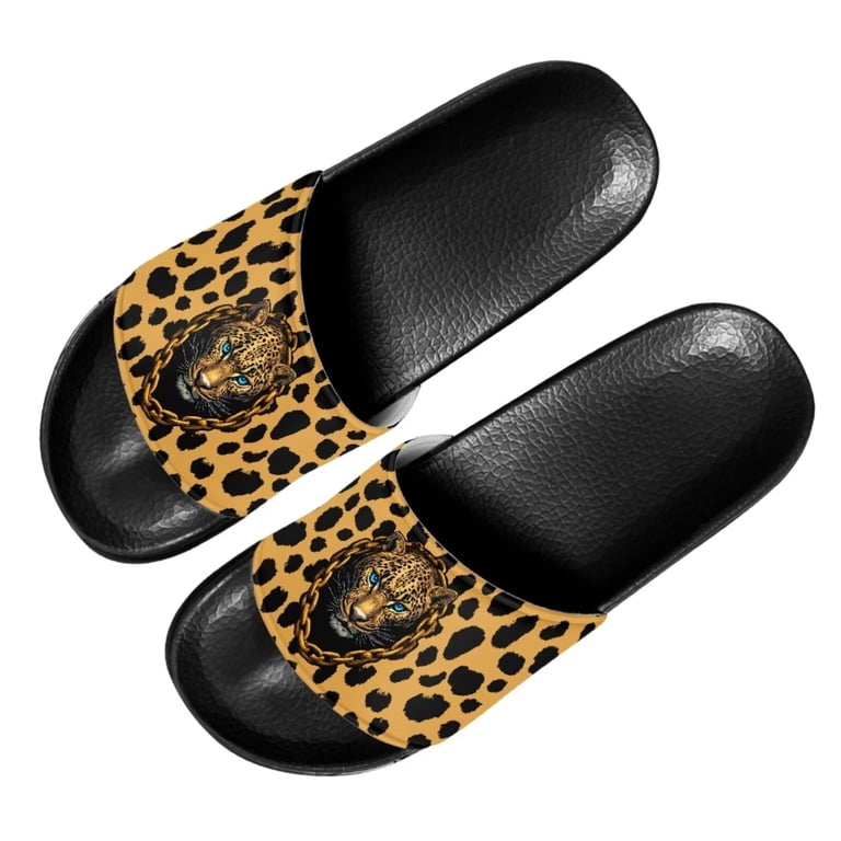 Leopard Print Men\'s Sandals Amazon.com | STAYTOP Beautiful Leopard Flip Flops Sandals of  main image 4