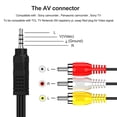 thumbnail image 4 of Cable de salida de audio y video de 3,5 mm a RCA para videocámara Handycam AV, 3,5 mm 1/8 "TRRS a 3 RCA macho Cable AUX Cable para TV, teléfonos inteligentes, MP3, tabletas, altavoces, cine en ca, 4 of 4