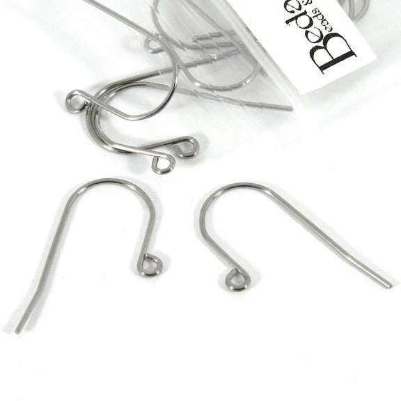 20 Big Surgical 316 Grade Stainless Steel Silver Hypo-Allergenic Fish Hook Earring Findings with Loop