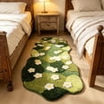 thumbnail image 6 of Eolstice Flocked Floral Bedside Rug, Soft Plush Non Slip Bath Mat, for Bedroom and Kitchen Soft Washable Rug Floral Bath Mats, 6 of 7