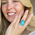 thumbnail image 2 of Turquoise Jewelry Ring for Women Sterling Silver 925 | Turquoise Network | R2429-C75-6, 2 of 3