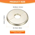 thumbnail image 3 of Uxcell 1-Pack Brida Dividida de Pared, Cubierta Redonda Autoadhesiva de ABS para Tubo de 22mm/0.87in [Dorado, 6.5mm/0.26in H], 3 of 6