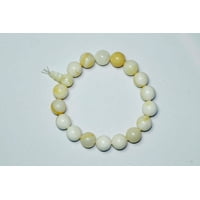 Mogul Prayer Bracelet White Agate Buddhist Beads Meditation Hand Mala
