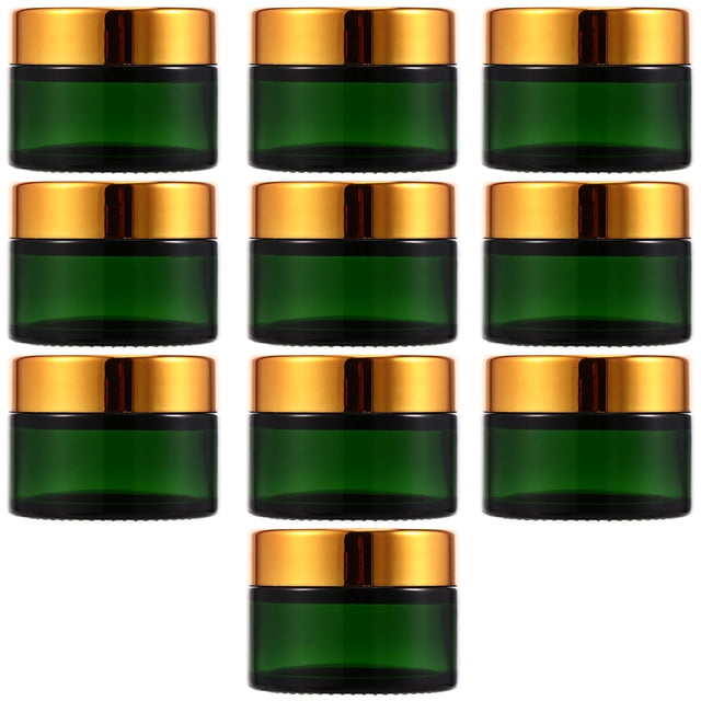 MasteelfCA 10pcs Reusable Sample Bottle Lotion Cream Holder Small Glass Storage Bottle