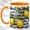 Orange, variant on Lemon Branch Coffee Mug, Coastal Citrus Mug, Ceramic 11 oz