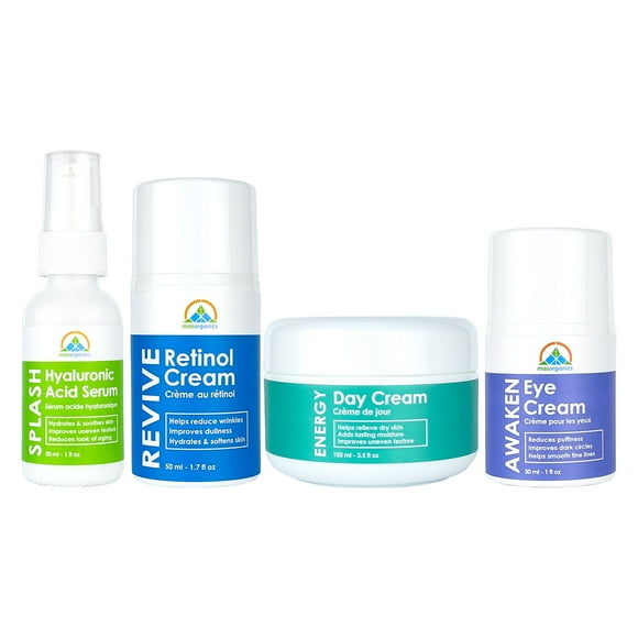 The Aqua Set - Skin Care Gift Set with Retinol Moisturizer 1% | Hyaluronic Acid Face Serum | Eye Cream for Dark Circles & Day Cream for Dry Skin